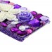 Samsung Galaxy Note 5 - Luxury Handmade Bling Bling 3D Rhinestone Crystal Protective Hard Clear Phone Cover Case - Purple Butterfly